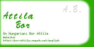 attila bor business card